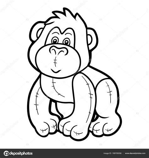 Animado: gorila para colorear | Libro de colorear. gorila: Aprender a Dibujar Fácil con este Paso a Paso, dibujos de Un Gorila Para Niños, como dibujar Un Gorila Para Niños paso a paso para colorear