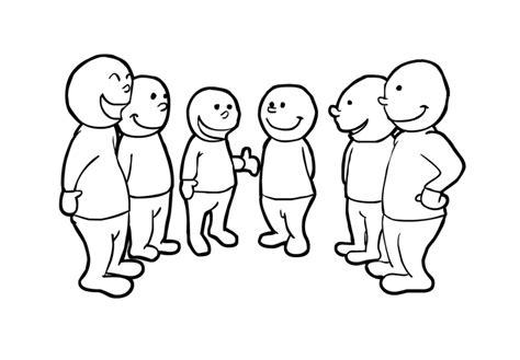 El origen de los grupos. y el ¿Por qué se forman los: Dibujar y Colorear Fácil, dibujos de Un Grupo De Personas, como dibujar Un Grupo De Personas paso a paso para colorear