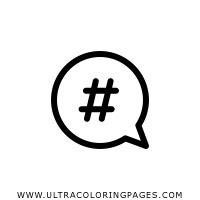 Dibujo De Hashtag Para Colorear - Ultra Coloring Pages: Aprende como Dibujar y Colorear Fácil, dibujos de Un Hashtag, como dibujar Un Hashtag paso a paso para colorear