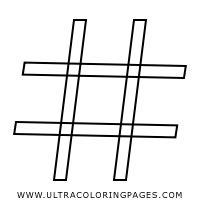 Dibujo De Hashtag Para Colorear - Ultra Coloring Pages: Dibujar Fácil, dibujos de Un Hashtag, como dibujar Un Hashtag para colorear