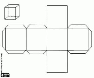 Hexahedron. six-sided polyhedron coloring page printable: Aprende como Dibujar y Colorear Fácil, dibujos de Un Hexaedro, como dibujar Un Hexaedro paso a paso para colorear