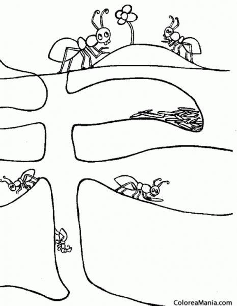 Hormiguero Para Colorear: Dibujar Fácil con este Paso a Paso, dibujos de Un Hormiguero, como dibujar Un Hormiguero para colorear