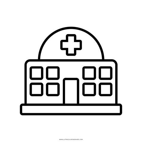 Dibujo De Hospital Para Colorear - Ultra Coloring Pages: Dibujar Fácil, dibujos de Un Hospital, como dibujar Un Hospital paso a paso para colorear