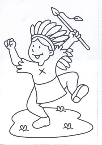 Mi colección de dibujos: Indios dibujos para colorear: Dibujar Fácil con este Paso a Paso, dibujos de Un Indio Para Niños, como dibujar Un Indio Para Niños para colorear
