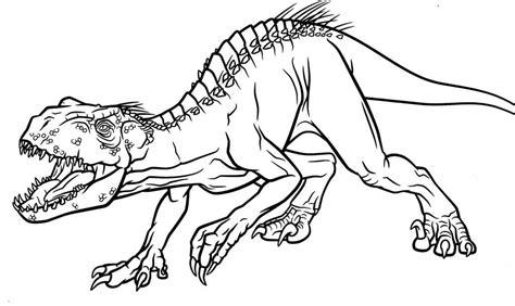Dibujos de Jurassic Park para Colorear - Dibujos-Online.Com: Dibujar Fácil, dibujos de Un Indoraptor, como dibujar Un Indoraptor paso a paso para colorear