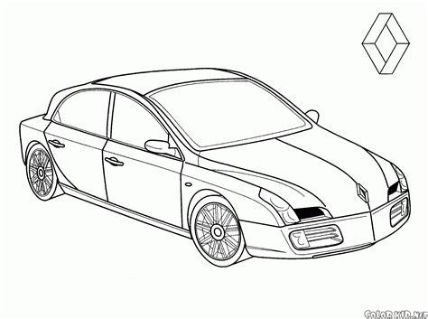 Dibujo para colorear - Renault (Francia): Aprende a Dibujar y Colorear Fácil, dibujos de Un Jaguar Coche, como dibujar Un Jaguar Coche para colorear