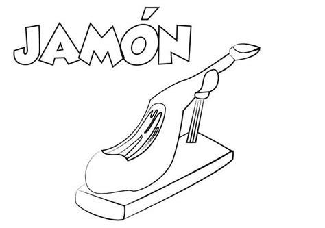Dibujo Jamón | Dibujos para colorear. Dibujo de jamon: Dibujar y Colorear Fácil con este Paso a Paso, dibujos de Un Jamon Serrano, como dibujar Un Jamon Serrano para colorear e imprimir