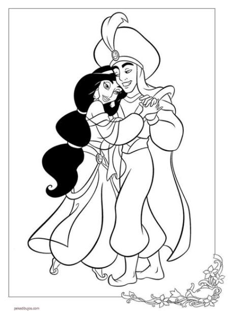 Dibujos de la princesa Jasmín para colorear: Aprende como Dibujar y Colorear Fácil con este Paso a Paso, dibujos de Un Jazmin, como dibujar Un Jazmin para colorear e imprimir