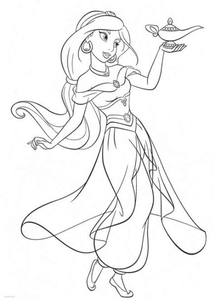 Princesa de Disney dibujos para Colorear de Jazmín. De: Dibujar y Colorear Fácil con este Paso a Paso, dibujos de Un Jazmin, como dibujar Un Jazmin paso a paso para colorear
