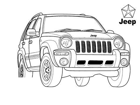 Dibujo para colorear - Universal Jeep: Dibujar y Colorear Fácil, dibujos de Un Jeep, como dibujar Un Jeep para colorear e imprimir