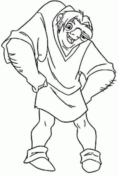 El campanero Quasimodo HD | DibujosWiki.com: Dibujar y Colorear Fácil, dibujos de Un Jorobado, como dibujar Un Jorobado para colorear
