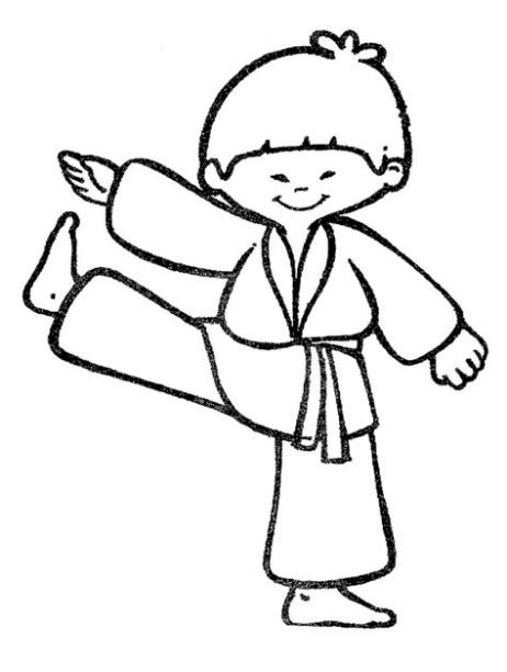 Pinto Dibujos: Karate para colorear: Dibujar Fácil, dibujos de Un Karateca, como dibujar Un Karateca para colorear