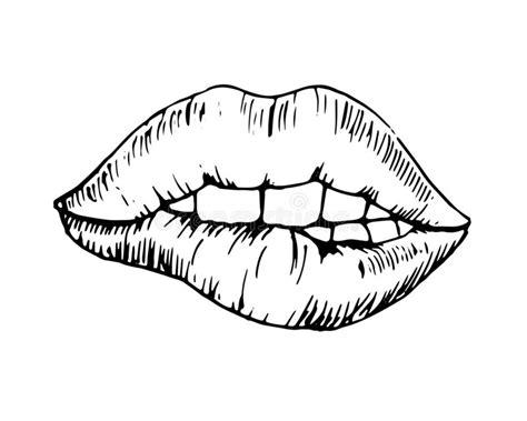 Labios Animados Para Colorear - estilos de labios: Aprender como Dibujar Fácil, dibujos de Un Labio Mordido, como dibujar Un Labio Mordido para colorear e imprimir