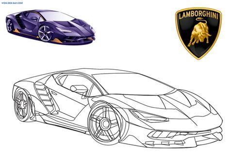Dibujos de Lamborghini para Colorear - Imprimir dibujos: Dibujar Fácil con este Paso a Paso, dibujos de Un Lamborghini Huracan, como dibujar Un Lamborghini Huracan para colorear