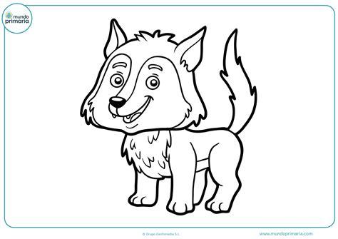 ⊛ Dibujos de Lobos para Colorear 【Fáciles de Imprimir】: Dibujar Fácil, dibujos de Un Lobo Infantil, como dibujar Un Lobo Infantil para colorear e imprimir
