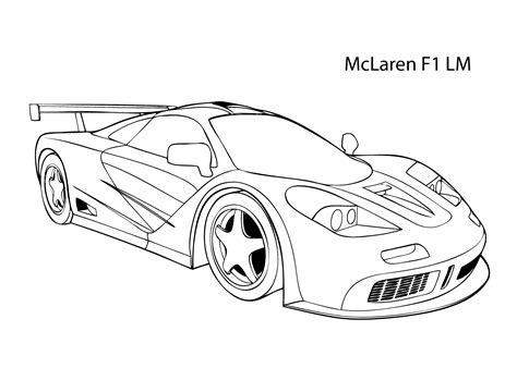Super car McLaren F1 LM coloring page. cool car printable: Dibujar Fácil, dibujos de Un Maclaren, como dibujar Un Maclaren para colorear