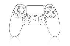 Playstation 1 Controller Drawing Playstation 1 Controller: Dibujar y Colorear Fácil, dibujos de Un Mando Ps4, como dibujar Un Mando Ps4 para colorear e imprimir