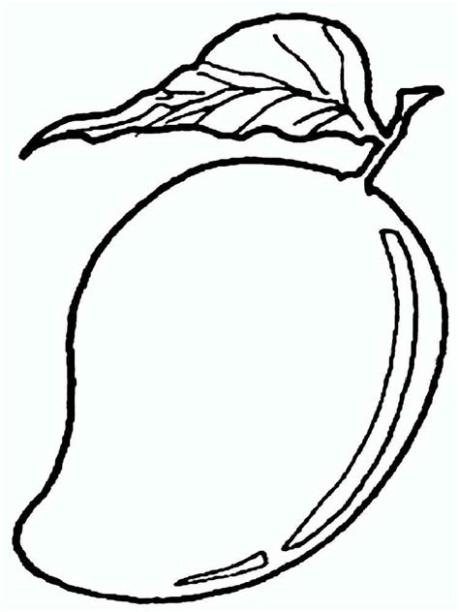 Mango para colorear e imprimir: Aprende como Dibujar Fácil con este Paso a Paso, dibujos de Un Mango, como dibujar Un Mango para colorear e imprimir