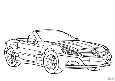 Dibujo de Mercedes Benz Clase SL para colorear | Dibujos: Dibujar y Colorear Fácil, dibujos de Un Mercedes, como dibujar Un Mercedes paso a paso para colorear