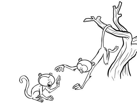 Monos jugando en un árbol: Dibujos para colorear: Dibujar Fácil, dibujos de Un Mono En Un Árbol, como dibujar Un Mono En Un Árbol paso a paso para colorear