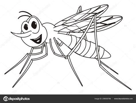 Para Colorear Reloj Sit Mosquito Gris — Foto de stock: Dibujar y Colorear Fácil, dibujos de Un Mosquito, como dibujar Un Mosquito para colorear
