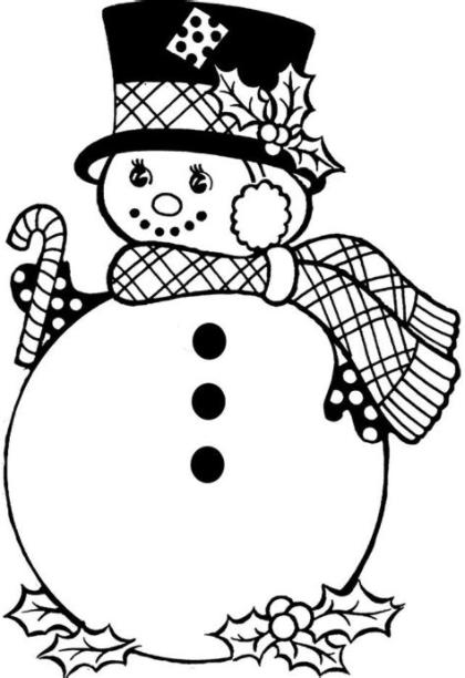 Muñeco de Nieve para colorear - Dibujos para Colorear y: Dibujar Fácil con este Paso a Paso, dibujos de Un Muñeco De Navidad, como dibujar Un Muñeco De Navidad paso a paso para colorear