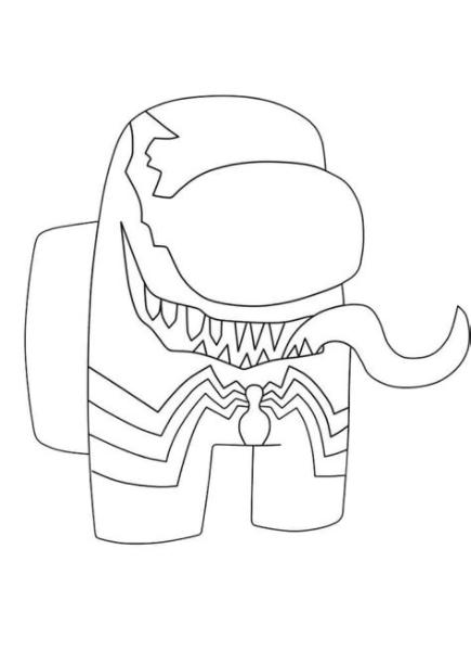 Dibujos de Venom para colorear e imprimir– Dibujos: Dibujar y Colorear Fácil, dibujos de Un Muñequito De Among Us, como dibujar Un Muñequito De Among Us paso a paso para colorear