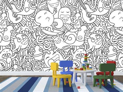 Fotomural Infantil Doddles para colorear: Dibujar Fácil con este Paso a Paso, dibujos de Un Mural, como dibujar Un Mural para colorear