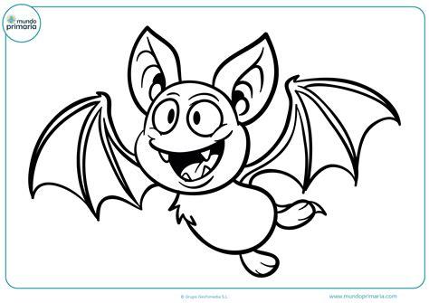 Dibujos de Halloween para Colorear para niños [Fáciles: Dibujar Fácil, dibujos de Un Murcielago Infantil, como dibujar Un Murcielago Infantil paso a paso para colorear