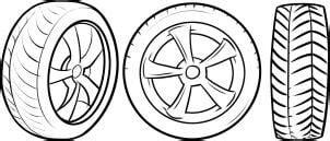 Tutorial de dibujo: Neumático paso a paso. para niños: Aprender a Dibujar Fácil, dibujos de Un Neumatico, como dibujar Un Neumatico para colorear e imprimir