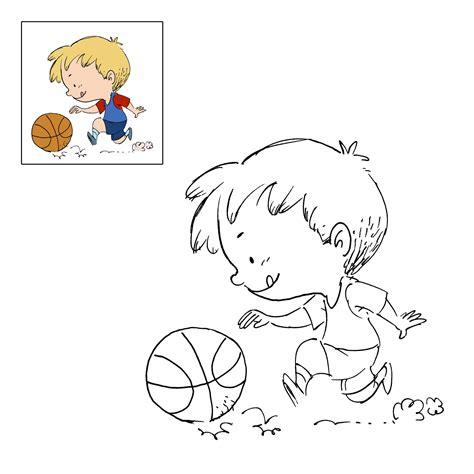 Niño jugando a baloncesto dibujo para colorear: Dibujar y Colorear Fácil con este Paso a Paso, dibujos de Un Niño Jugando, como dibujar Un Niño Jugando para colorear