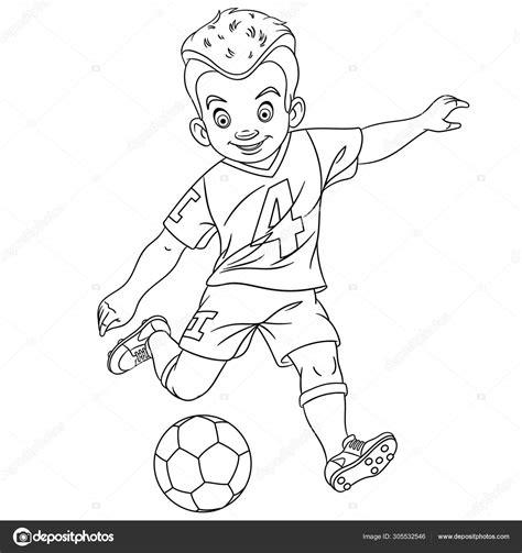 Dibujo De Un Niño Jugando Futbol Para Colorear: Aprende como Dibujar y Colorear Fácil con este Paso a Paso, dibujos de Un Niño Jugando Futbol, como dibujar Un Niño Jugando Futbol paso a paso para colorear