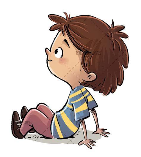 Niño sentado cómodamente en el suelo - Dibustock: Aprender a Dibujar y Colorear Fácil, dibujos de Un Niño Sentado En El Suelo, como dibujar Un Niño Sentado En El Suelo para colorear e imprimir