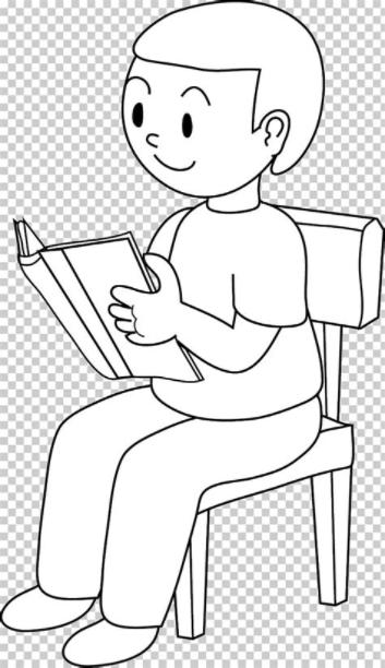 Dibujo De Nino Sentado Para Colorear - imagen para colorear: Dibujar Fácil con este Paso a Paso, dibujos de Un Niño Sentado En Una Silla, como dibujar Un Niño Sentado En Una Silla para colorear e imprimir