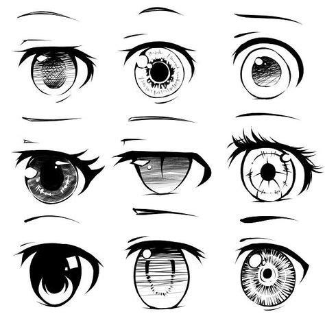 Ojos Como Dibujar Anime Kawaii: Aprende como Dibujar Fácil con este Paso a Paso, dibujos de Un Ojo Estilo Manga, como dibujar Un Ojo Estilo Manga para colorear