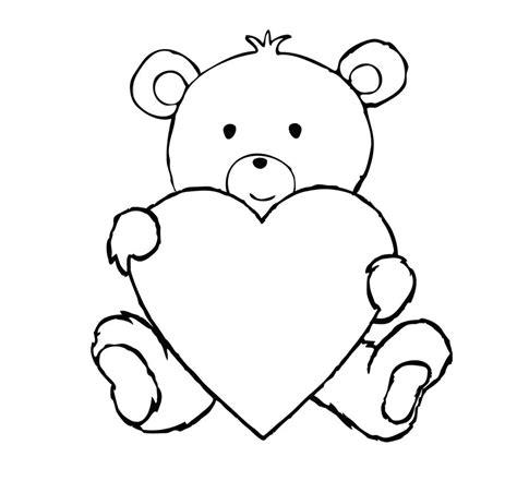 Dibujo para imprimir y colorear de Osito con corazón: Dibujar Fácil, dibujos de Un Osito Con Corazon, como dibujar Un Osito Con Corazon para colorear e imprimir