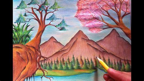 PAISAJE A COLOR CON LAPICES DE COLORES - YouTube: Aprende como Dibujar Fácil, dibujos de Un Paisaje Con Lapices De Colores, como dibujar Un Paisaje Con Lapices De Colores para colorear e imprimir