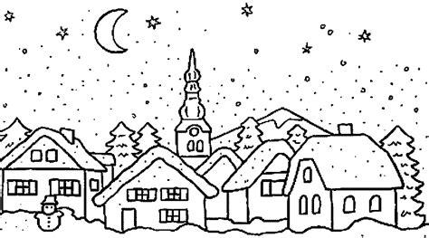 Imágenes con paisajes de invierno para colorear: Aprender a Dibujar Fácil, dibujos de Un Paisaje De Noche, como dibujar Un Paisaje De Noche para colorear e imprimir