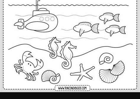 Dibujos del Mar para colorear - Rincon Dibujos: Dibujar Fácil, dibujos de Un Paisaje Del Mar, como dibujar Un Paisaje Del Mar para colorear e imprimir