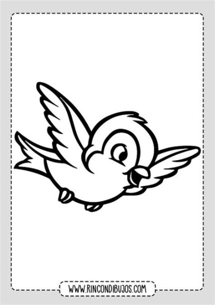 Dibujos de Pajaros volando para colorear - Rincon Dibujos: Aprender como Dibujar y Colorear Fácil, dibujos de Un Pajarito, como dibujar Un Pajarito para colorear