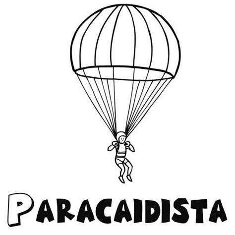 Dibujo para imprimir y pintar de un paracaidista: Dibujar Fácil con este Paso a Paso, dibujos de Un Paracaidas, como dibujar Un Paracaidas paso a paso para colorear