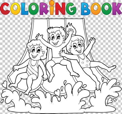 Nino Sentado En La Playa Para Colorear - imagen para colorear: Aprende a Dibujar y Colorear Fácil con este Paso a Paso, dibujos de Un Parque Acuatico, como dibujar Un Parque Acuatico para colorear