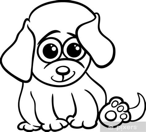 Vinilo Pixerstick Perrito bebé para colorear de dibujos: Dibujar y Colorear Fácil, dibujos de Un Perrito Bebe, como dibujar Un Perrito Bebe para colorear