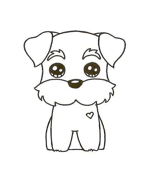 Perritos Tiernos Dibujos Kawaii Para Colorear - imagen: Dibujar Fácil, dibujos de Un Perrito Tierno, como dibujar Un Perrito Tierno para colorear e imprimir