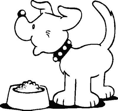 Imagenes para colorear: Perro comiendo de su traste para: Dibujar y Colorear Fácil, dibujos de Un Perro Comiendo, como dibujar Un Perro Comiendo para colorear