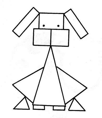 Figuras para colorear: Aprender como Dibujar Fácil, dibujos de Un Perro Con Figuras Geometricas, como dibujar Un Perro Con Figuras Geometricas paso a paso para colorear
