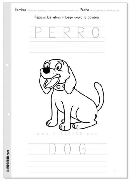 Pin en MY OLD JOB: creating Worksheets / Actividades: Aprender como Dibujar Fácil con este Paso a Paso, dibujos de Un Perro Con La Palabra Dog, como dibujar Un Perro Con La Palabra Dog para colorear