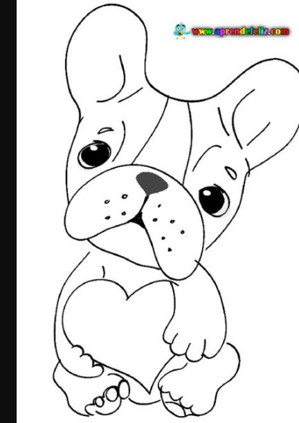 Colorea este perrito con corazón y regálalo a tus seres: Dibujar y Colorear Fácil, dibujos de Un Perro Con Un Corazon, como dibujar Un Perro Con Un Corazon para colorear e imprimir