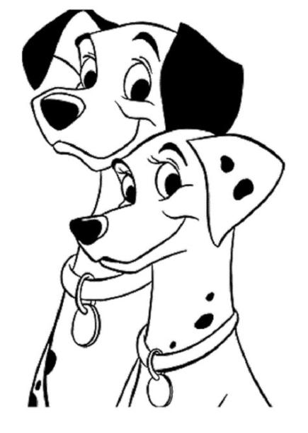💠 101 Dalmatas - Dibujosparacolorear.eu: Dibujar y Colorear Fácil, dibujos de Un Perro Dalmata, como dibujar Un Perro Dalmata para colorear