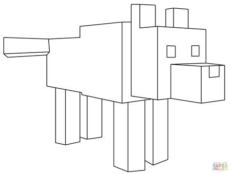 Minecraft Wolf coloring page | Free Printable Coloring Pages: Aprender a Dibujar Fácil, dibujos de Un Perro De Minecraft, como dibujar Un Perro De Minecraft paso a paso para colorear